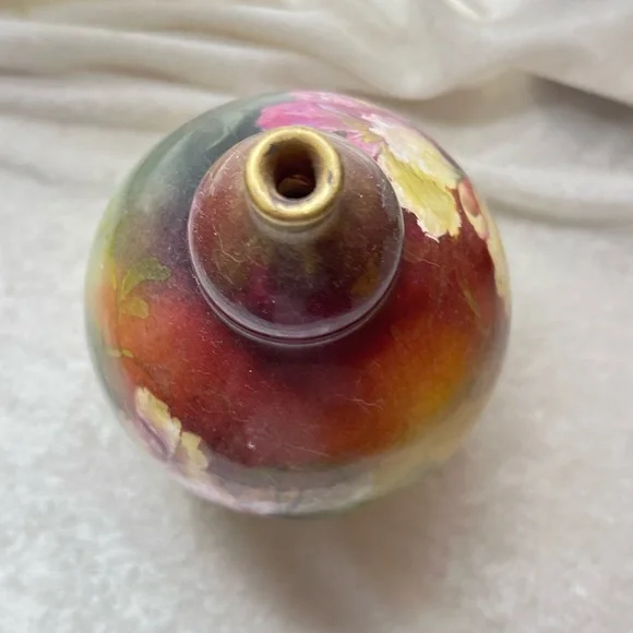 Antique Royal Bonn Hand Painted 5.5”Multi Color Flowers VaseGermany RARE!